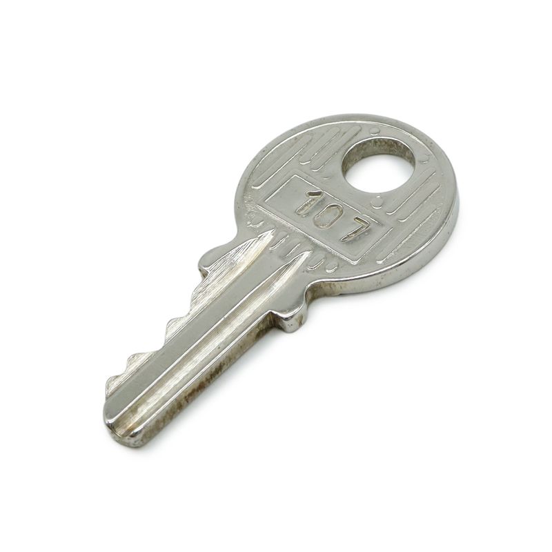 Hermes Cadenas Padlock No.107 Key Keyed Metal Silver