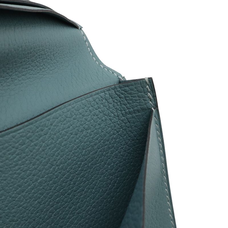 Hermes Mc2 Fleming Bifold Long Wallet Bifold Long Wallet Vorsoft Leather Aqua