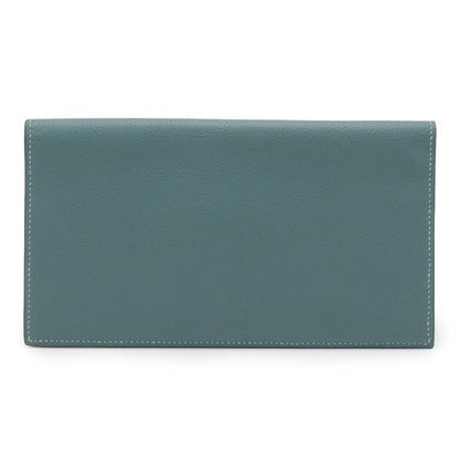 Hermes Mc2 Fleming Bifold Long Wallet Bifold Long Wallet Vorsoft Leather Aqua