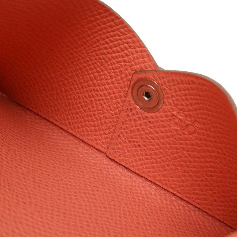 Hermes Calvi Card Case Business Card Holder Pass Case Vaux Epson Leather