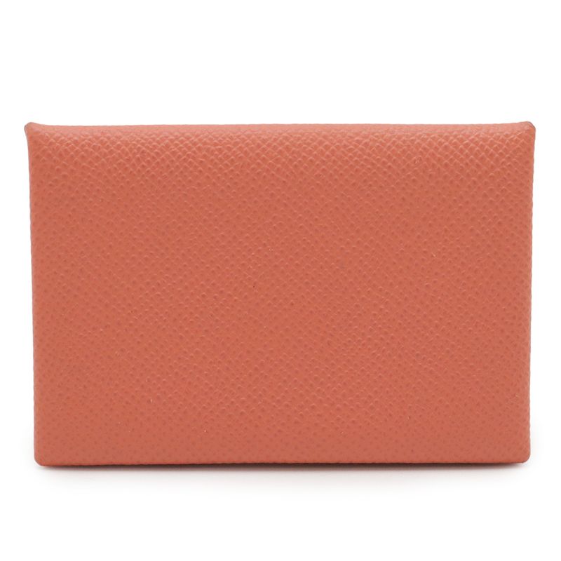 Hermes Calvi Card Case Business Card Holder Pass Case Vaux Epson Leather