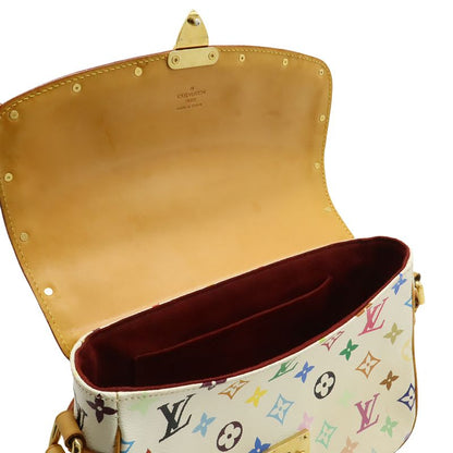 Louis Vuitton Monogram Multicolor Sologne Shoulder Bag Crossbody Bron White