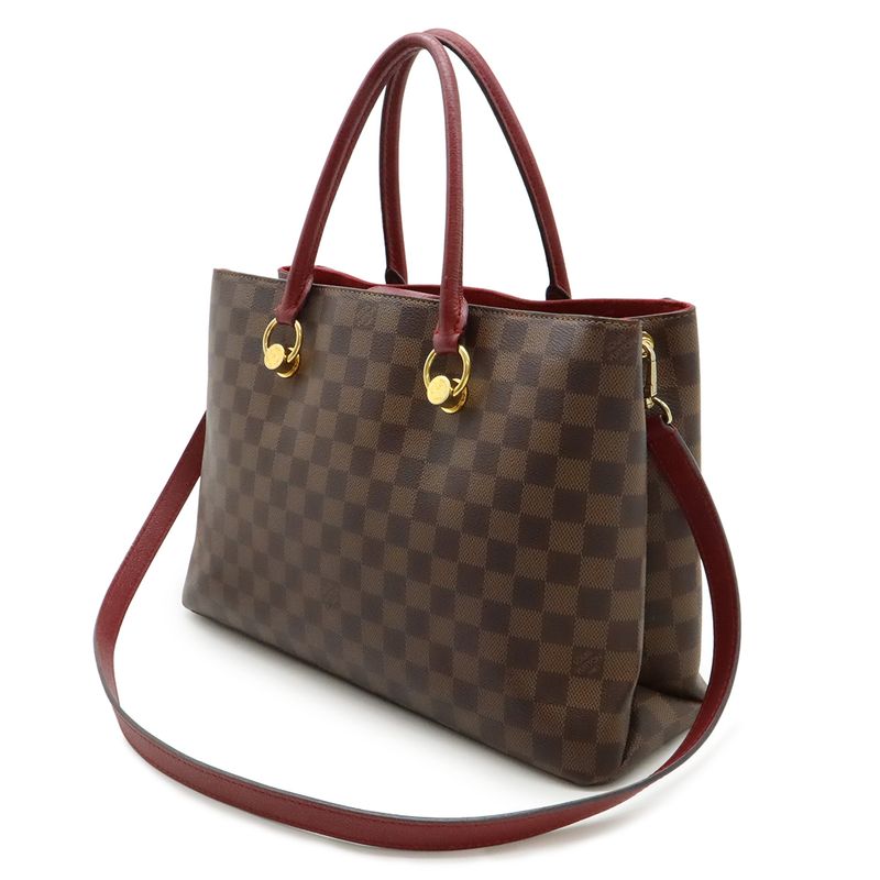 Louis Vuitton Damier LV Riverside Handbag Tote Bag 2way Shoulder Bag Redouvin