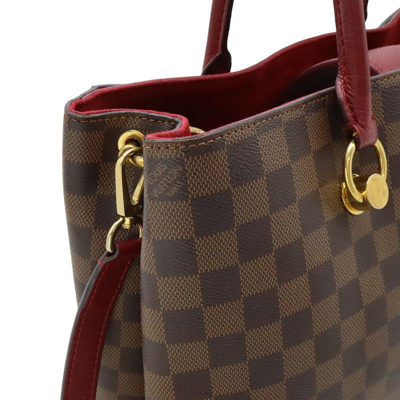Louis Vuitton Damier LV Riverside Handbag Tote Bag 2way Shoulder Bag Redouvin