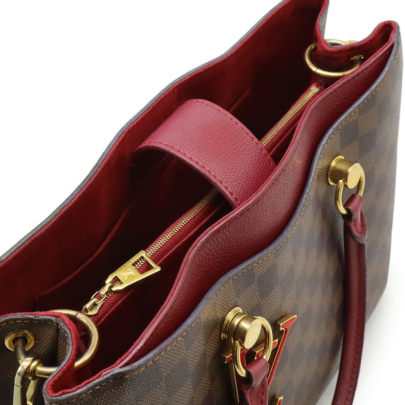 Louis Vuitton Damier LV Riverside Handbag Tote Bag 2way Shoulder Bag Redouvin