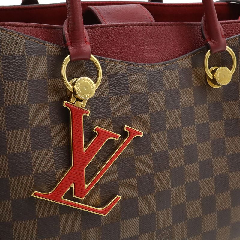 Louis Vuitton Damier LV Riverside Handbag Tote Bag 2way Shoulder Bag Redouvin