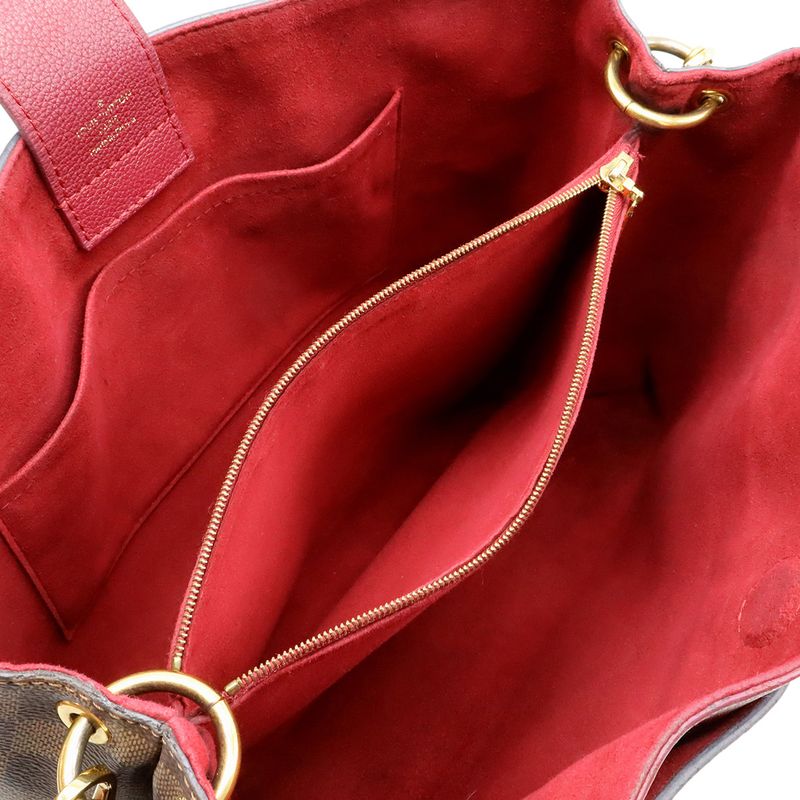 Louis Vuitton Damier LV Riverside Handbag Tote Bag 2way Shoulder Bag Redouvin