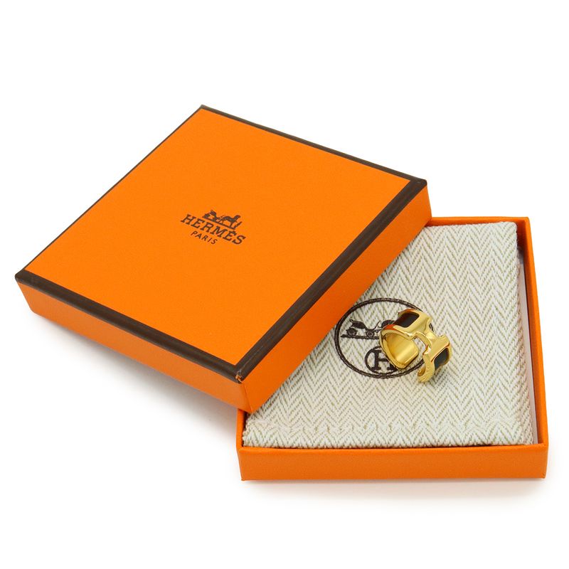Hermes Ear Cuff Olympe PM Ear Cufflinks Earhook Earclips GP Box Calf Leather