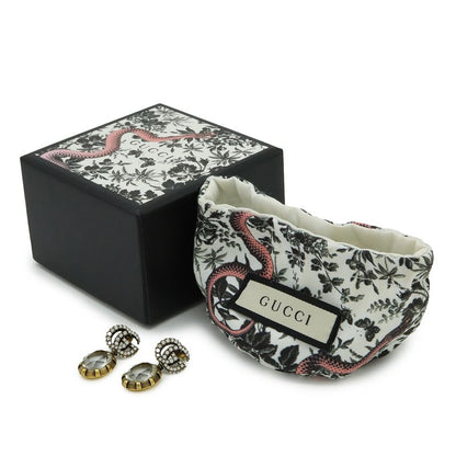 Gucci Crystal Double G Earrings Drop Earrings Swing Earrings GP Stone 629659