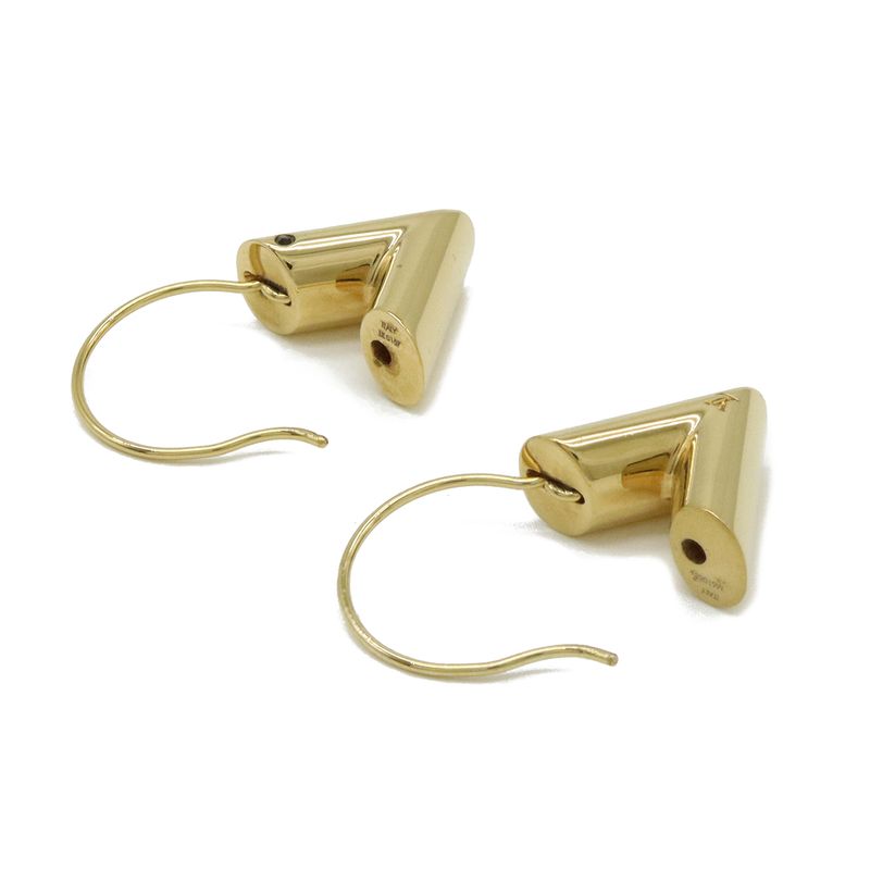 Louis Vuitton Earrings Escential V Hoop Earrings GP Gold M61088