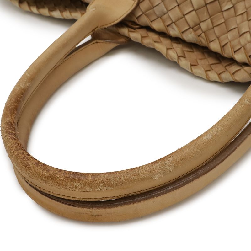 Bottega Veneta Intrecciato Cabas MM Tote Bag Leather Beige with Pouch Limited