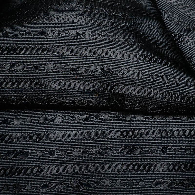 Prada Grommet Triangle Logo Backpack Sac Perforated Nylon Leather Nero Black