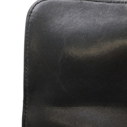 Chanel Matelasse Coco Mark Chain Shoulder Bag Flap Bag Lambskin Leather Black