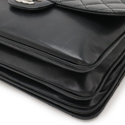 Chanel Matelasse Coco Mark Chain Shoulder Bag Flap Bag Lambskin Leather Black