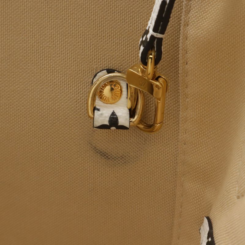 Louis Vuitton Monogram Giant Neverfull MM Tote Bag Shoulder Bag Khaki Beige