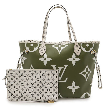 Louis Vuitton Monogram Giant Neverfull MM Tote Bag Shoulder Bag Khaki Beige