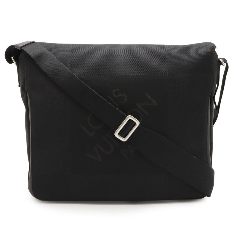 Louis Vuitton Damier Geant Mess Ager Shoulder Bag Crossbody Canvas Noir Black