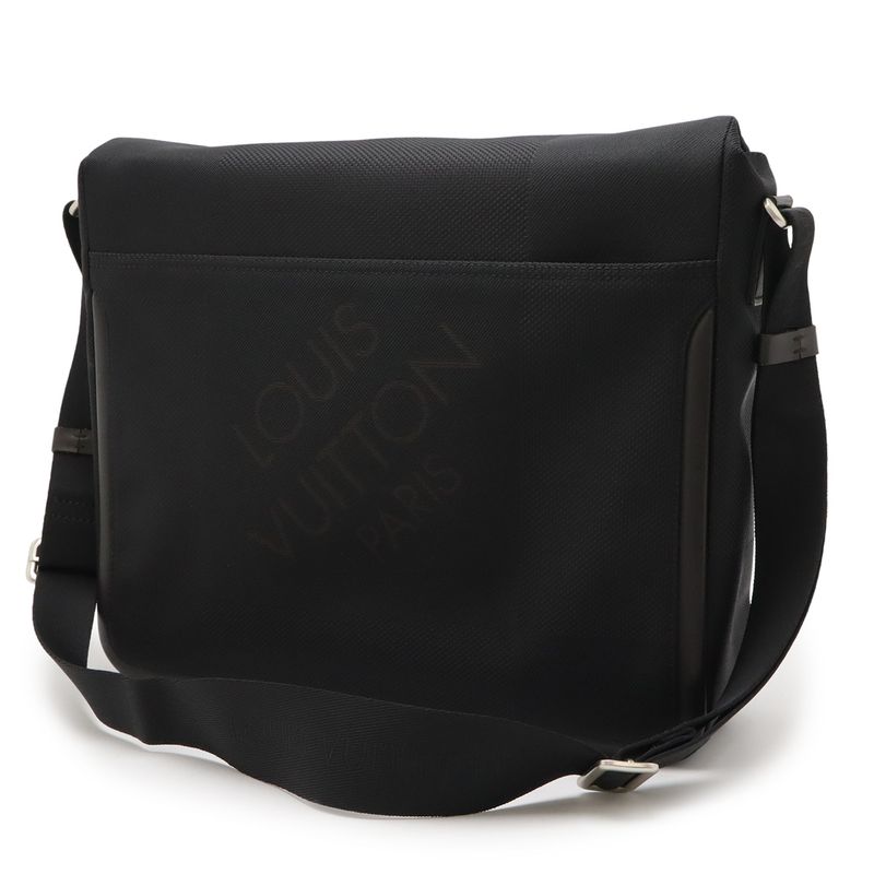Louis Vuitton Damier Geant Mess Ager Shoulder Bag Crossbody Canvas Noir Black