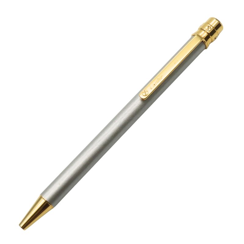 Cartier Ballpoint Pen Santos de Cartier St150192 Steel Metal Silver Gold