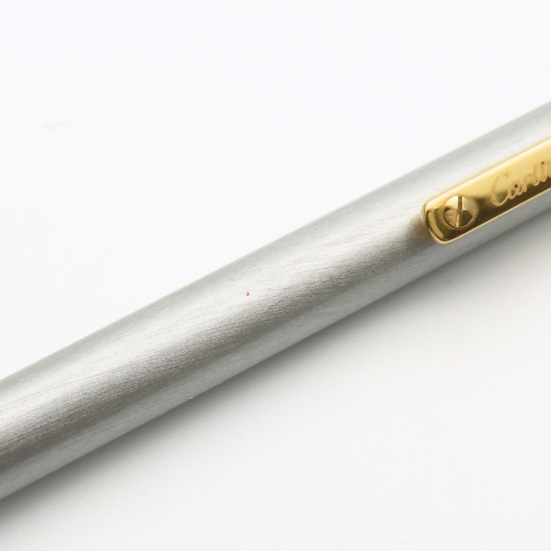 Cartier Ballpoint Pen Santos de Cartier St150192 Steel Metal Silver Gold