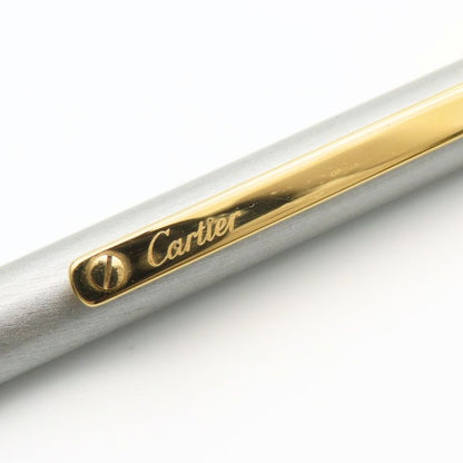 Cartier Ballpoint Pen Santos de Cartier St150192 Steel Metal Silver Gold