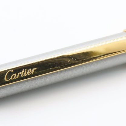 Cartier Ballpoint Pen Santos de Cartier St150192 Steel Metal Silver Gold