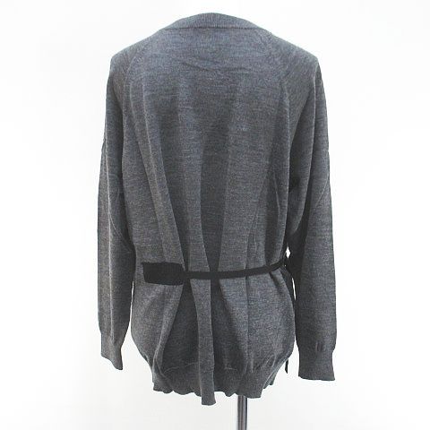 Prada P25e97 2016 Long Sleeve Cardigan Knit 38 Ash Grey Made in Italy Ribbon
