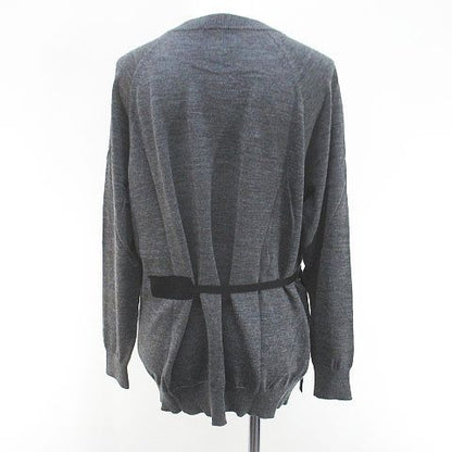 Prada P25e97 2016 Long Sleeve Cardigan Knit 38 Ash Grey Made in Italy Ribbon