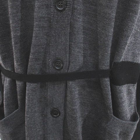 Prada P25e97 2016 Long Sleeve Cardigan Knit 38 Ash Grey Made in Italy Ribbon