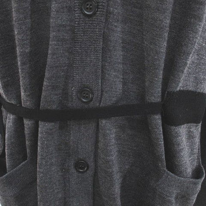 Prada P25e97 2016 Long Sleeve Cardigan Knit 38 Ash Grey Made in Italy Ribbon