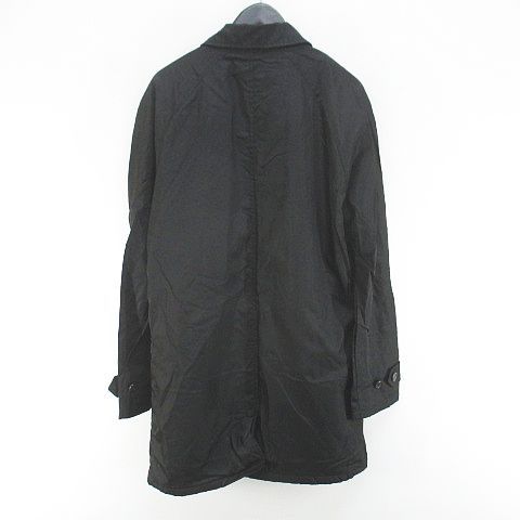 Prada Stencil Collar Coat Long Length Winged Black Made in Italy Buttons Wool