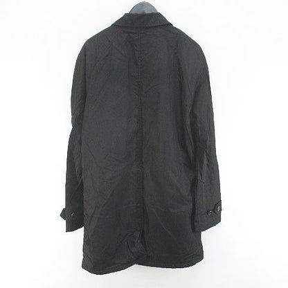 Prada Stencil Collar Coat Long Length Winged Black Made in Italy Buttons Wool