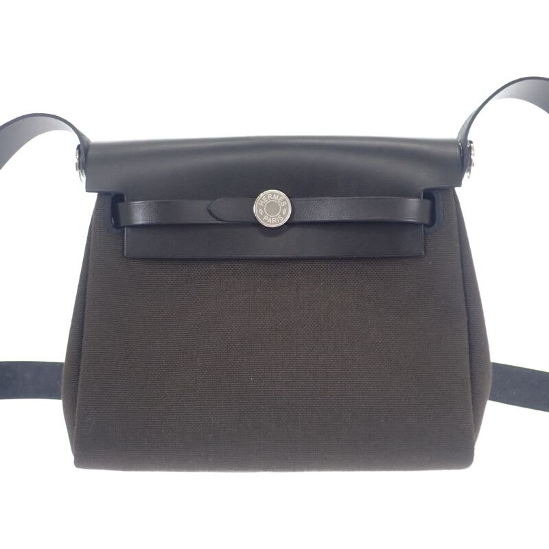 Hermes Herbag Her Bag Zip Mini Shoulder Vash Hunter Toile