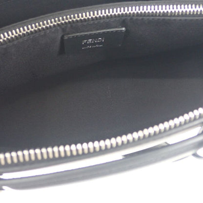 Fendi Visible Medium 8 Bl146 2-Way Bag Shoulder Calfskin Black Silver