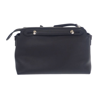 Fendi Visible Medium 8 Bl146 2-Way Bag Shoulder Calfskin Black Silver