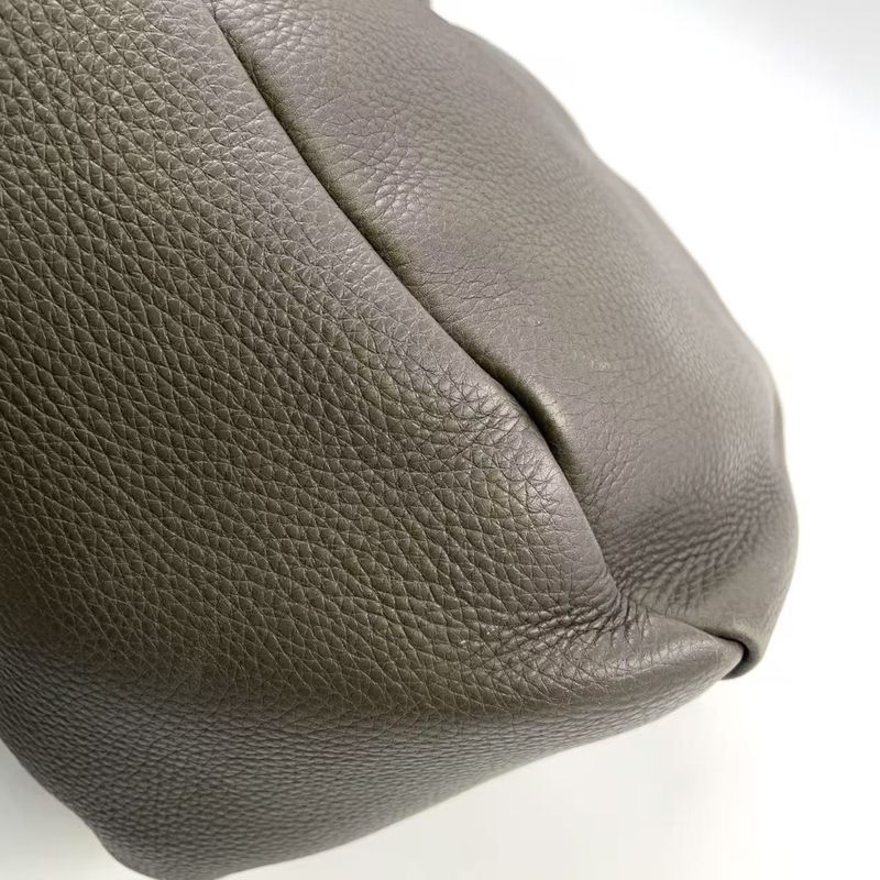 Gucci Greenwich Leather Gray One Shoulder Bag Gold 268749