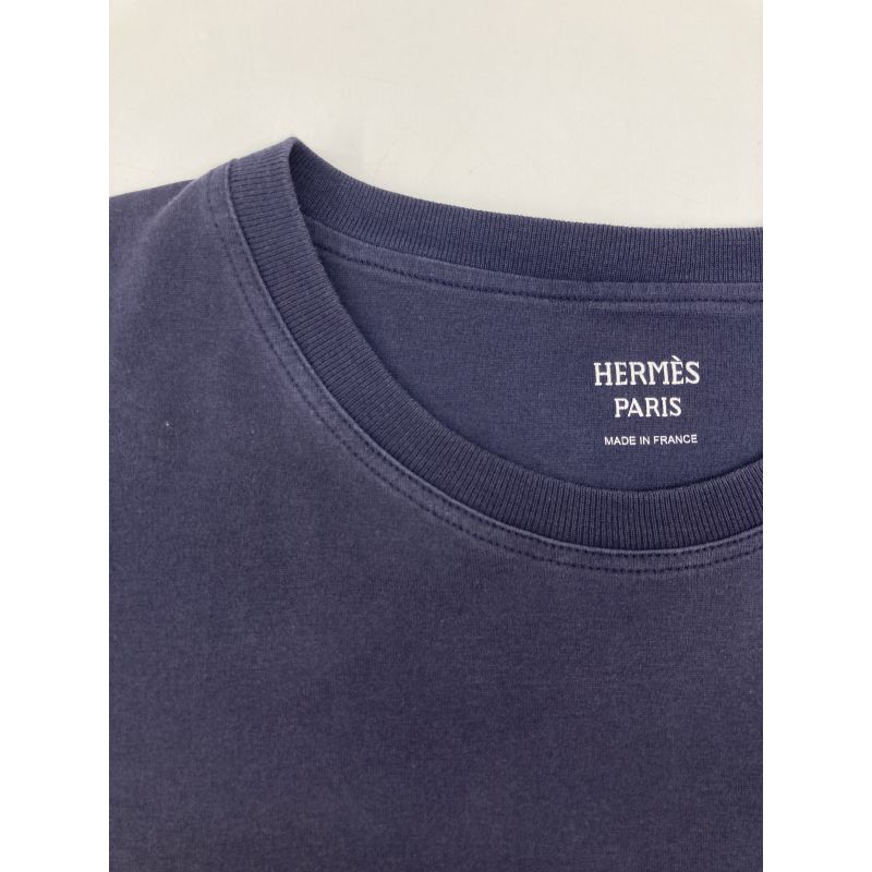 Hermes H Logo Embroidered Pocket T-Shirt 34