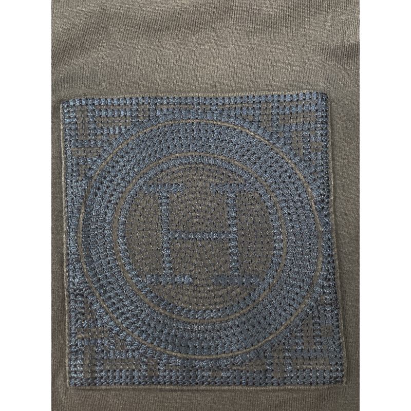 Hermes H Logo Embroidered Pocket T-Shirt 34
