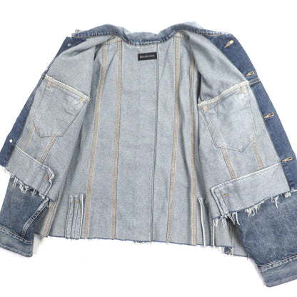 Excellent Condition Balenciaga 704527 Deconstructed Panelled Denim