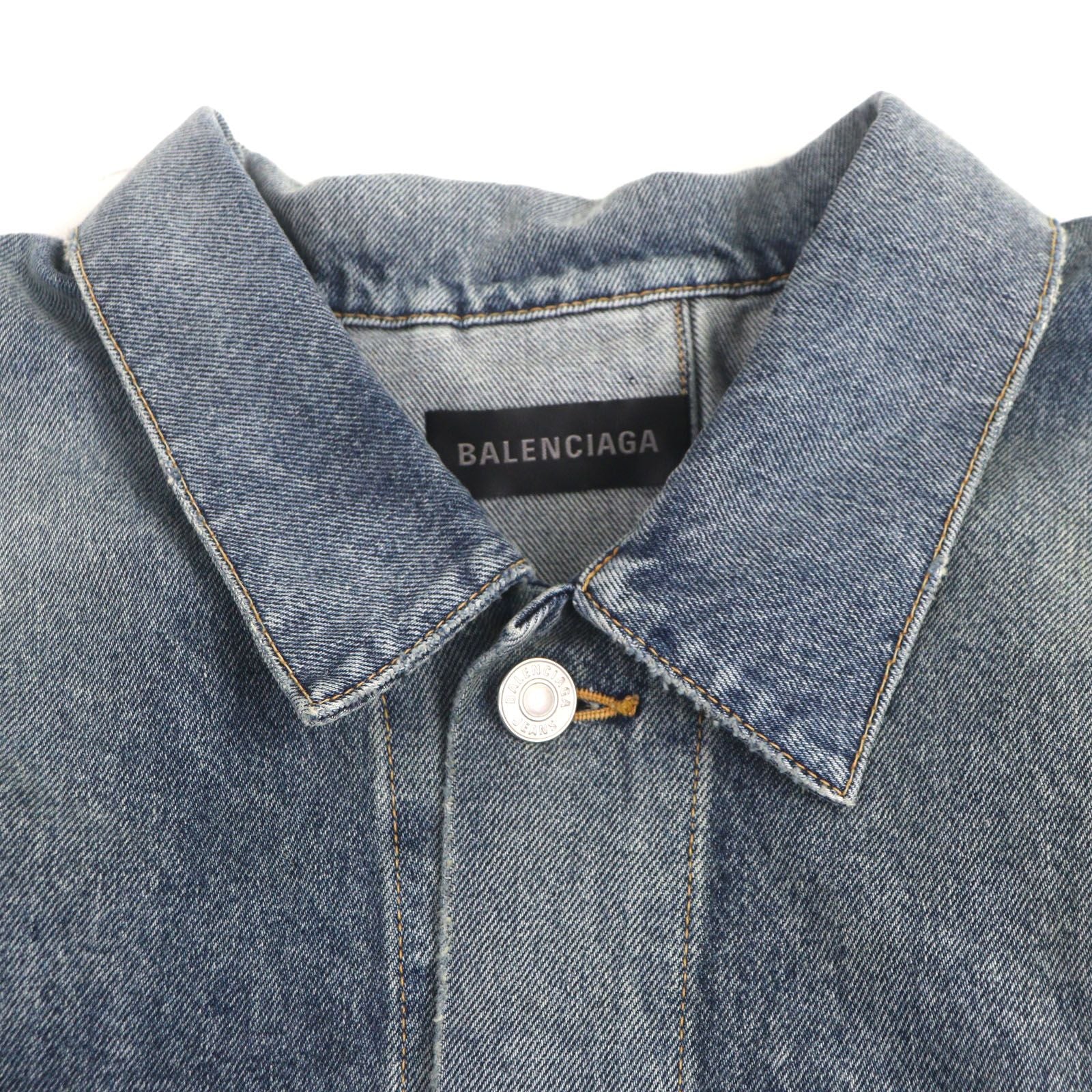 Excellent Condition Balenciaga 704527 Deconstructed Panelled Denim