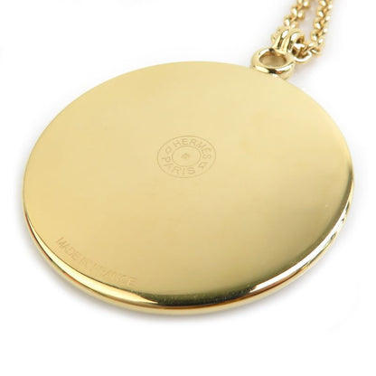 Hermes Pendant Necklace Medaille Cadrige GM