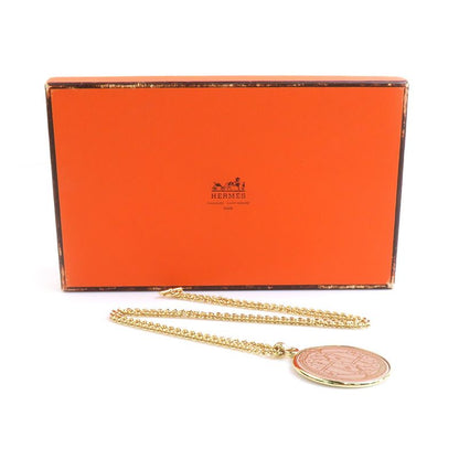 Hermes Pendant Necklace Medaille Cadrige GM