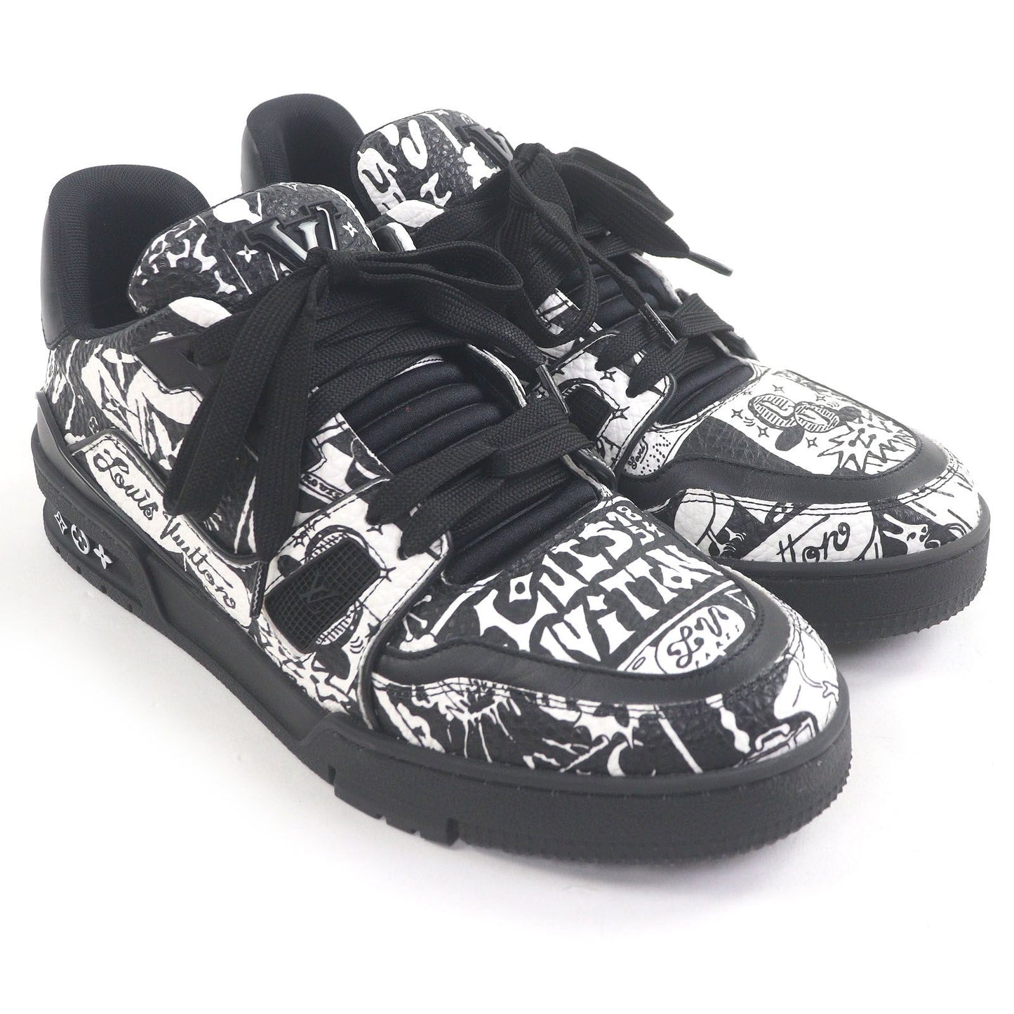 Excellent Condition Louis Vuitton 2022 LV Trainer Line Comic Pattern
