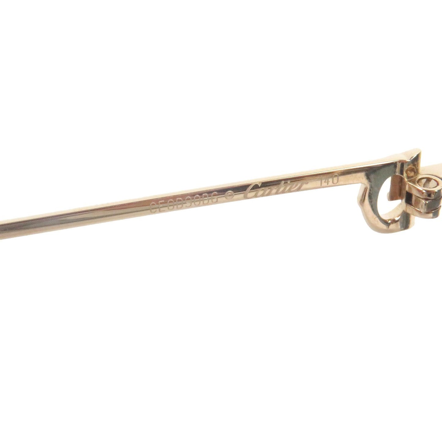 Excellent Condition Cartier Ct0111s 2c Two Bridge Sunglass Es Gold Blue