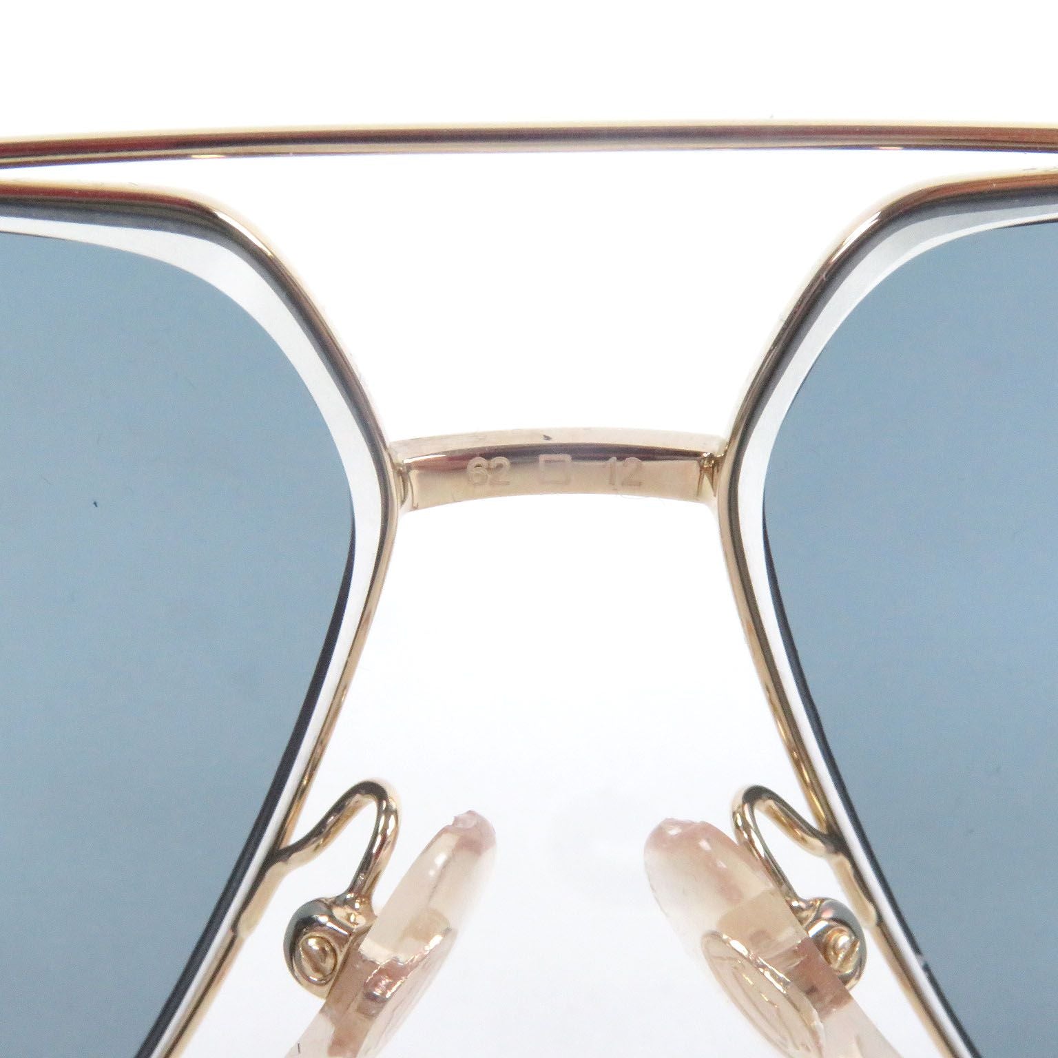 Excellent Condition Cartier Ct0111s 2c Two Bridge Sunglass Es Gold Blue