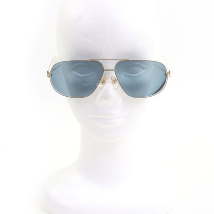 Excellent Condition Cartier Ct0111s 2c Two Bridge Sunglass Es Gold Blue