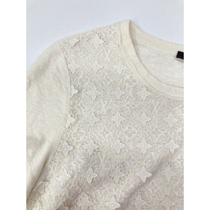 Louis Vuitton Rw121w F1ts07jfq Lace Short Sleeve T-Shirt L