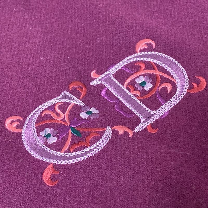 Dior Christian Dior Blanket - Bordeaux Brown and Multi Wool