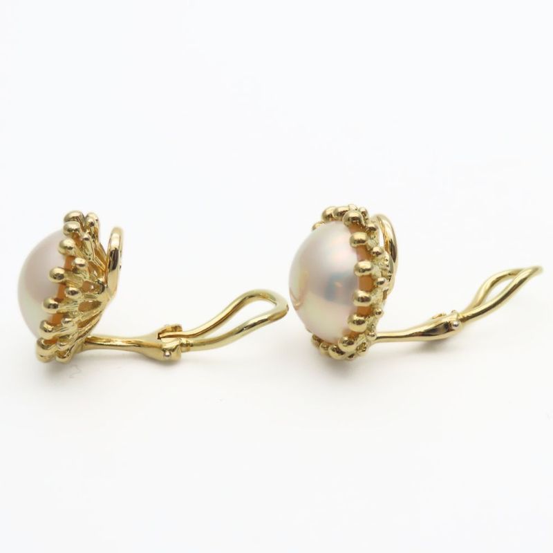 Tiffany & Co Earring 18k Yellow Gold Pearl Approx 11.0g Gold Mave Jewelry