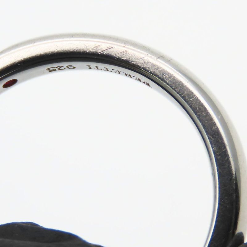 Tiffany & Co Ring ・ring Stacking Band Elsa Peretti Silver 925 Ruby Approx 2.6g